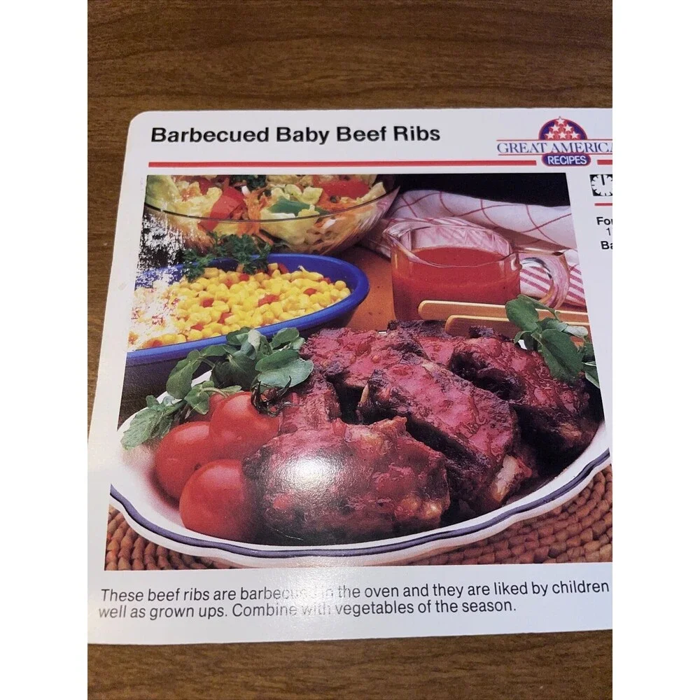 Great American Recipes Lot Of 6 Recipe Cards